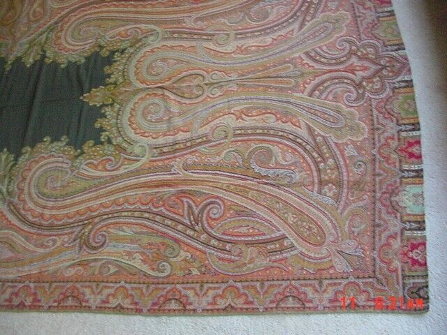 1850s Wool Paisley Shawl with Provenance History