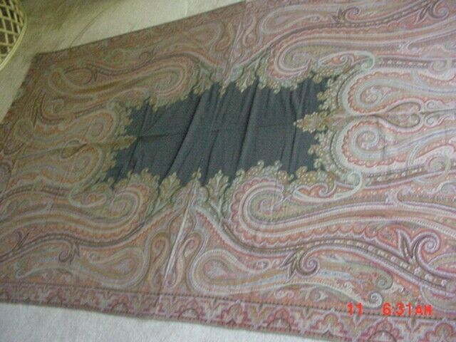 1850s Wool Paisley Shawl with Provenance History
