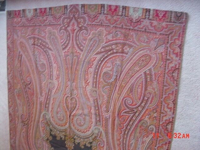 1850s Wool Paisley Shawl with Provenance History