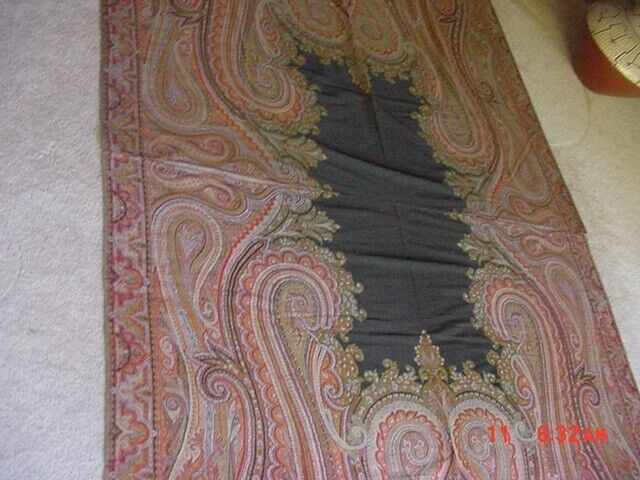 1850s Wool Paisley Shawl with Provenance History