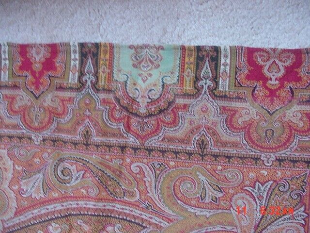 1850s Wool Paisley Shawl with Provenance History