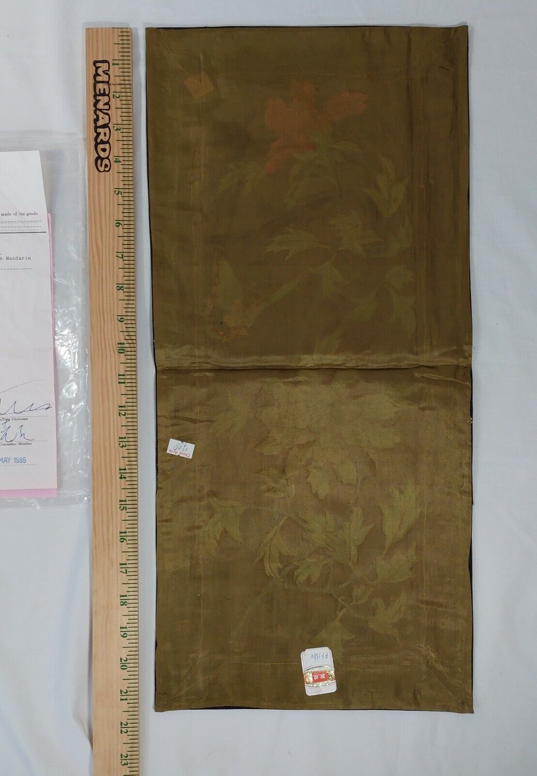 19th Century Chinese Silk Tapestry with Butterfly Design