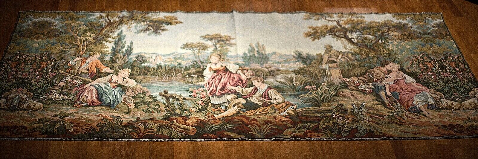 Antique Hand-Woven Old World Tapestry 11' x 5