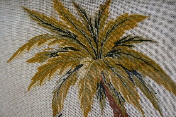 Exquisite Antique Needlework Portrait of Moses