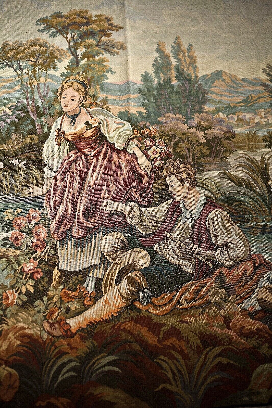 Antique Hand-Woven Old World Tapestry 11' x 5