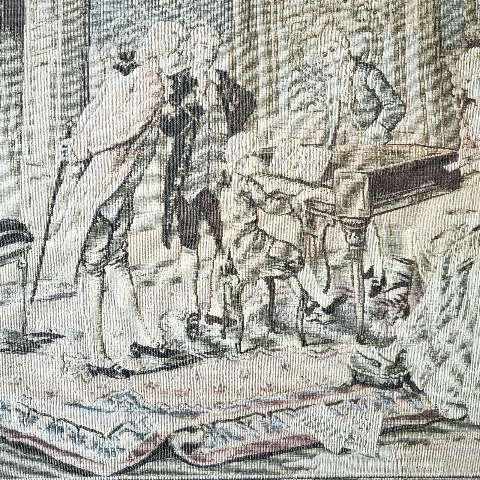Framed Antique French Tapestry of Young Mozart