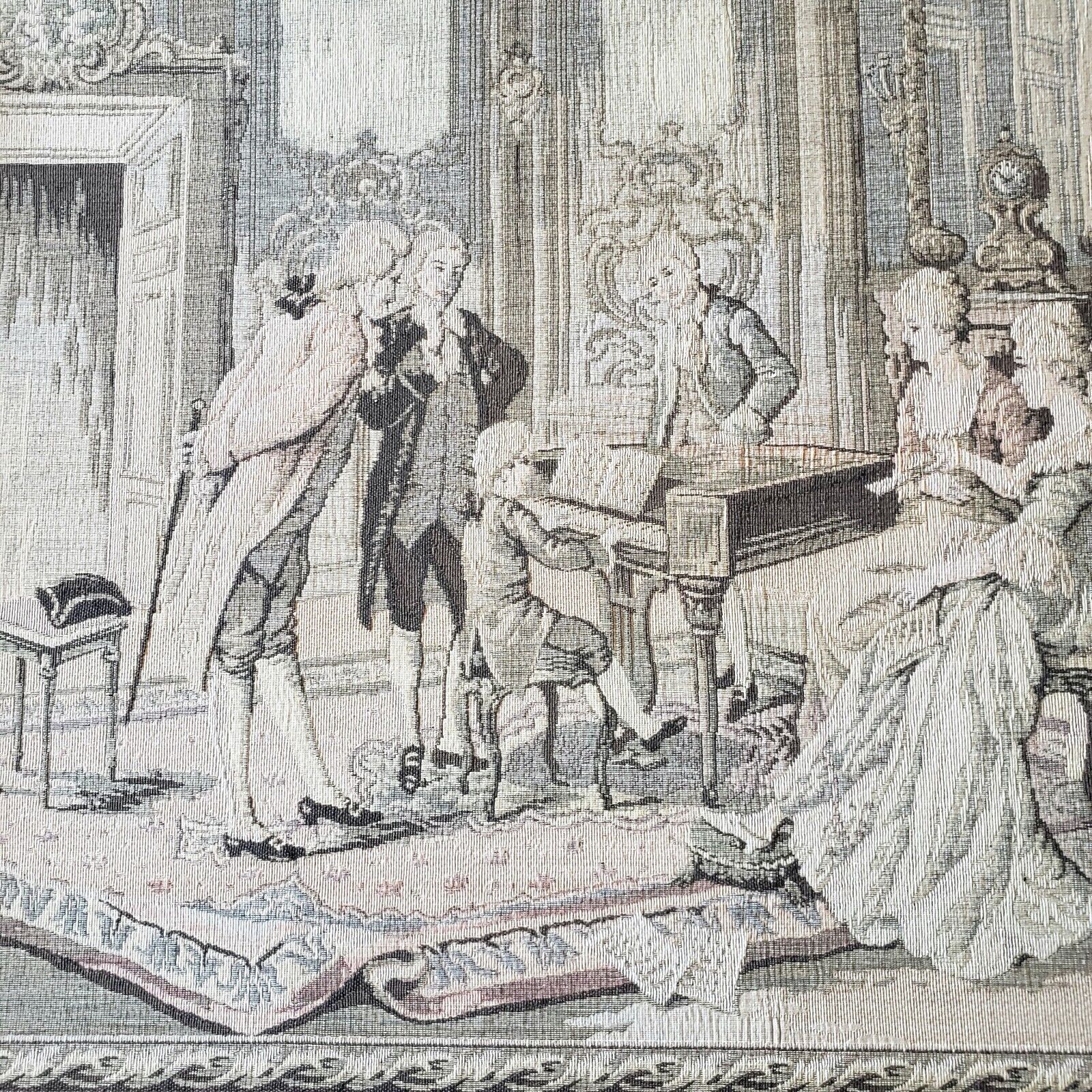 Framed Antique French Tapestry of Young Mozart
