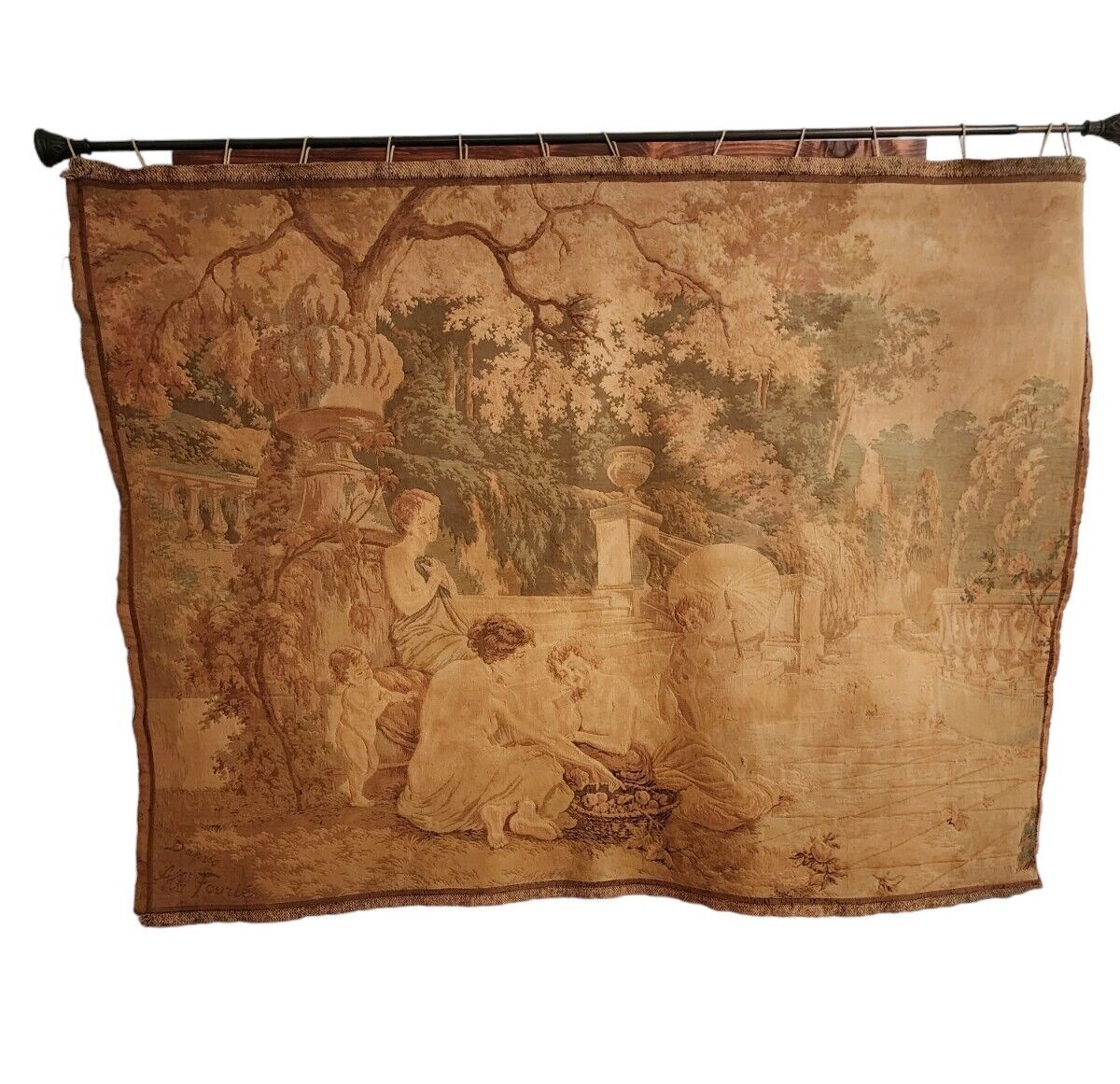 Antique French Woven Wall Tapestry by Albert Fourie