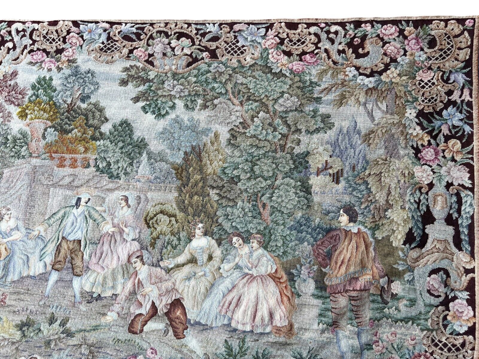 Antique Aubusson Petit Point Tapestry, Circa 1900