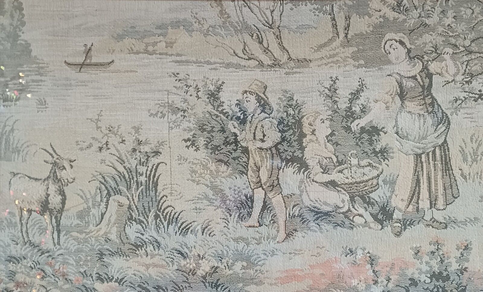 Framed Antique Tapestry Wall Art