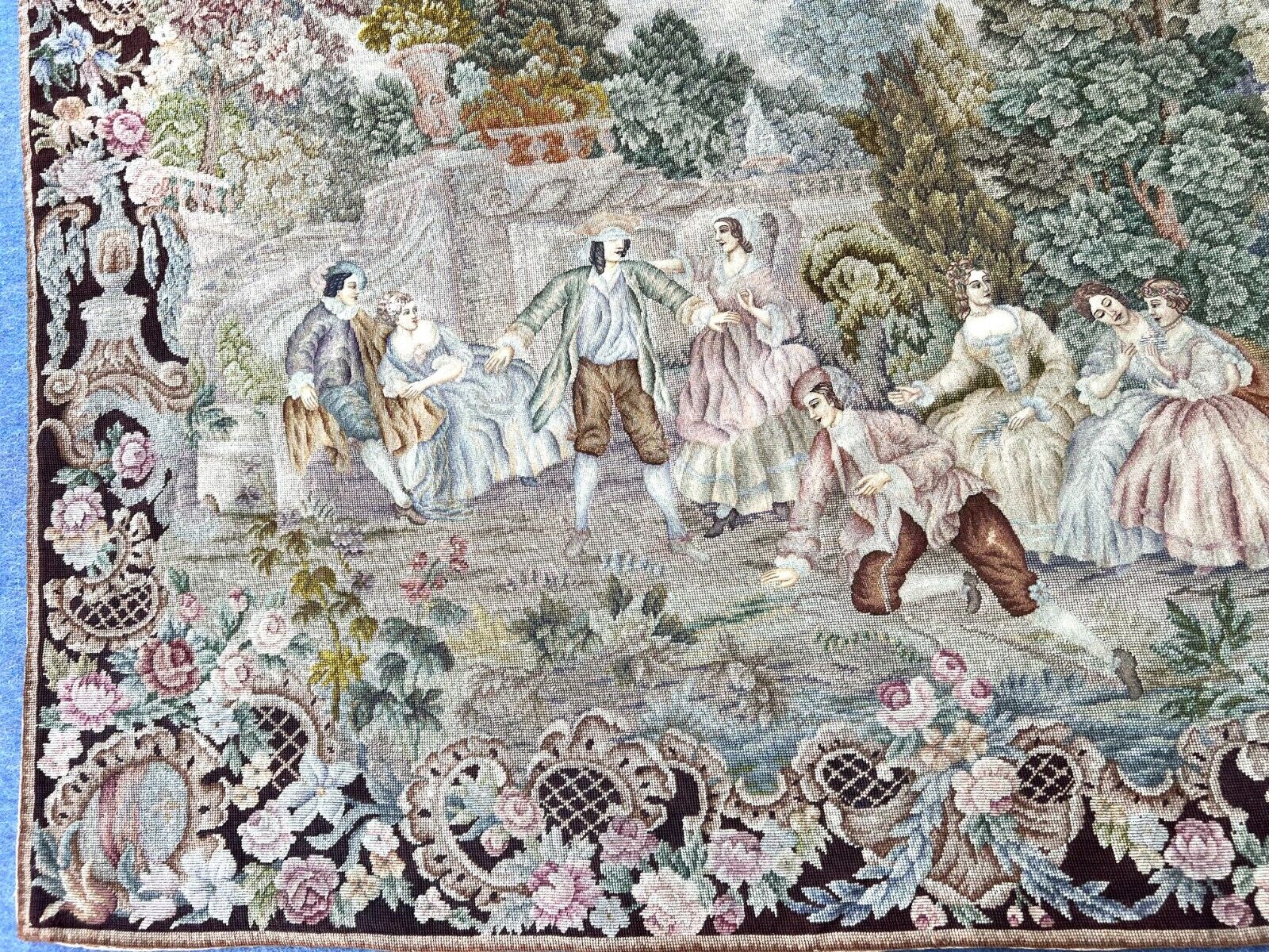 Antique Aubusson Petit Point Tapestry, Circa 1900