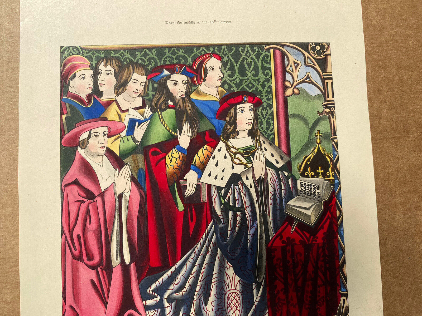 1800s Henry VI Court Illustrations Tapestry Print