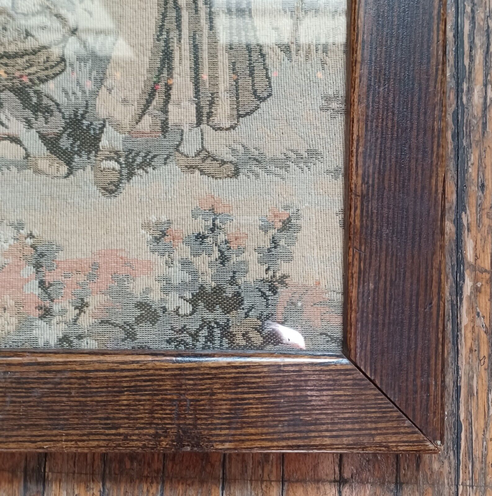 Framed Antique Tapestry Wall Art
