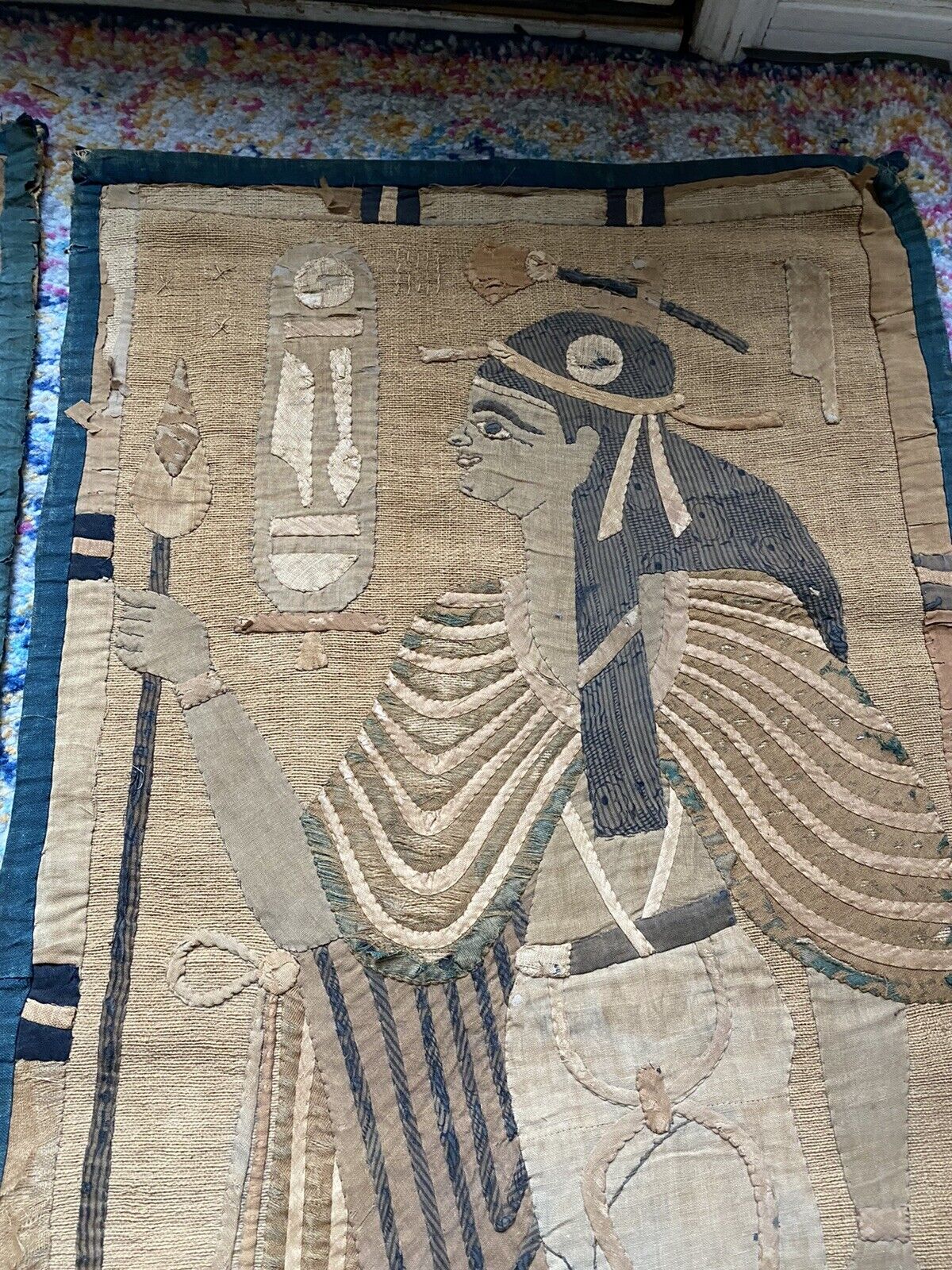 19th Century Egyptian Revival Needlework Tapestry