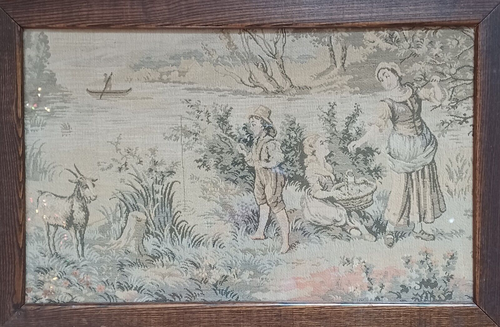 Framed Antique Tapestry Wall Art