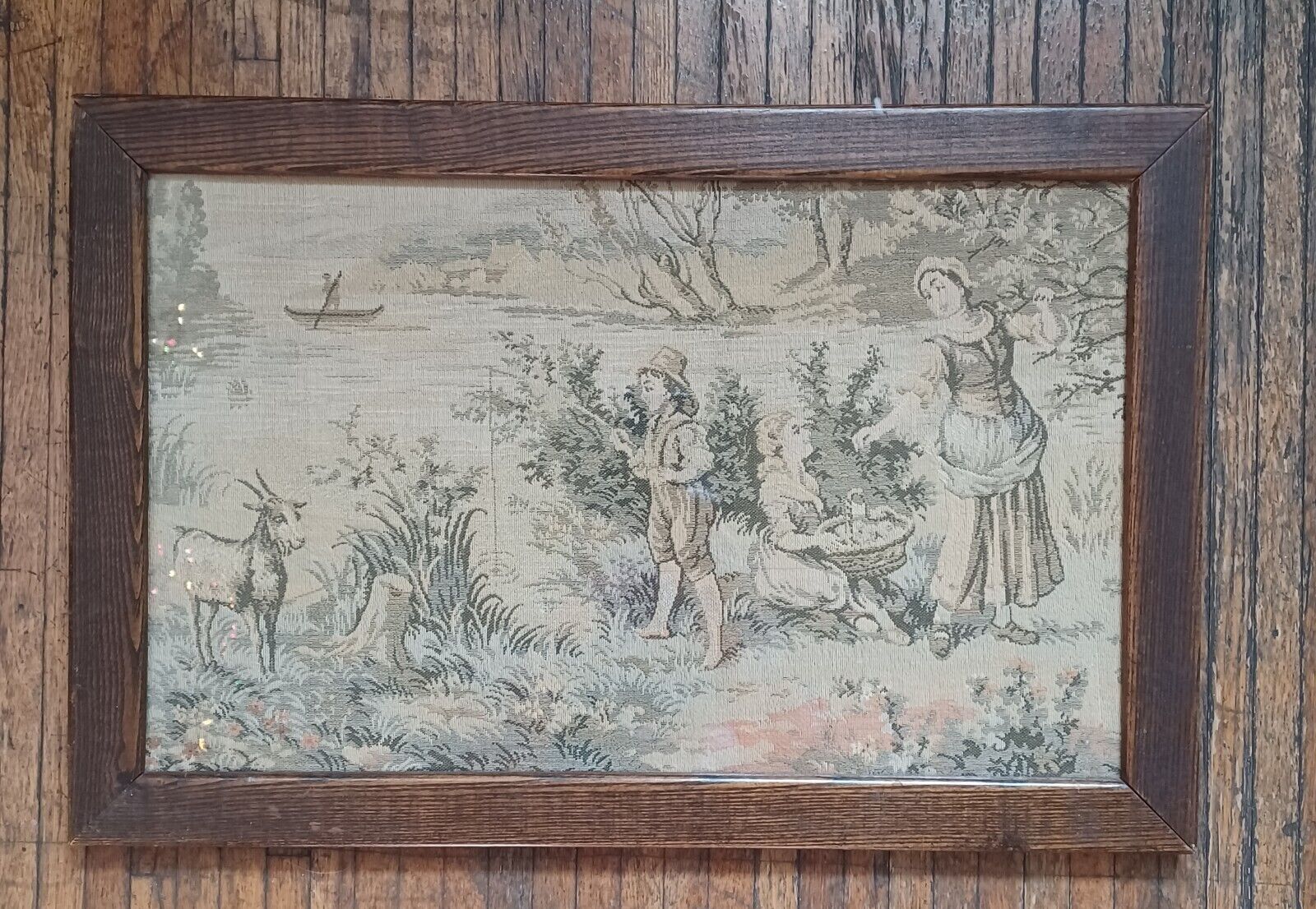 Framed Antique Tapestry Wall Art