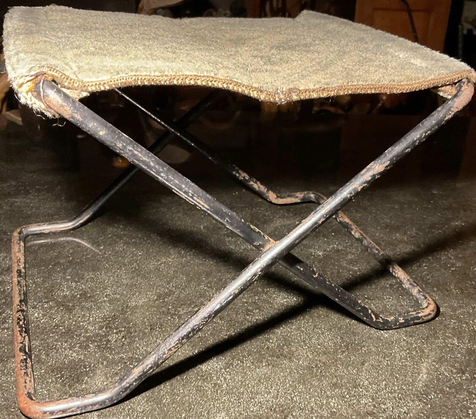 19th Century Primitive Steel Folding Foot Rest