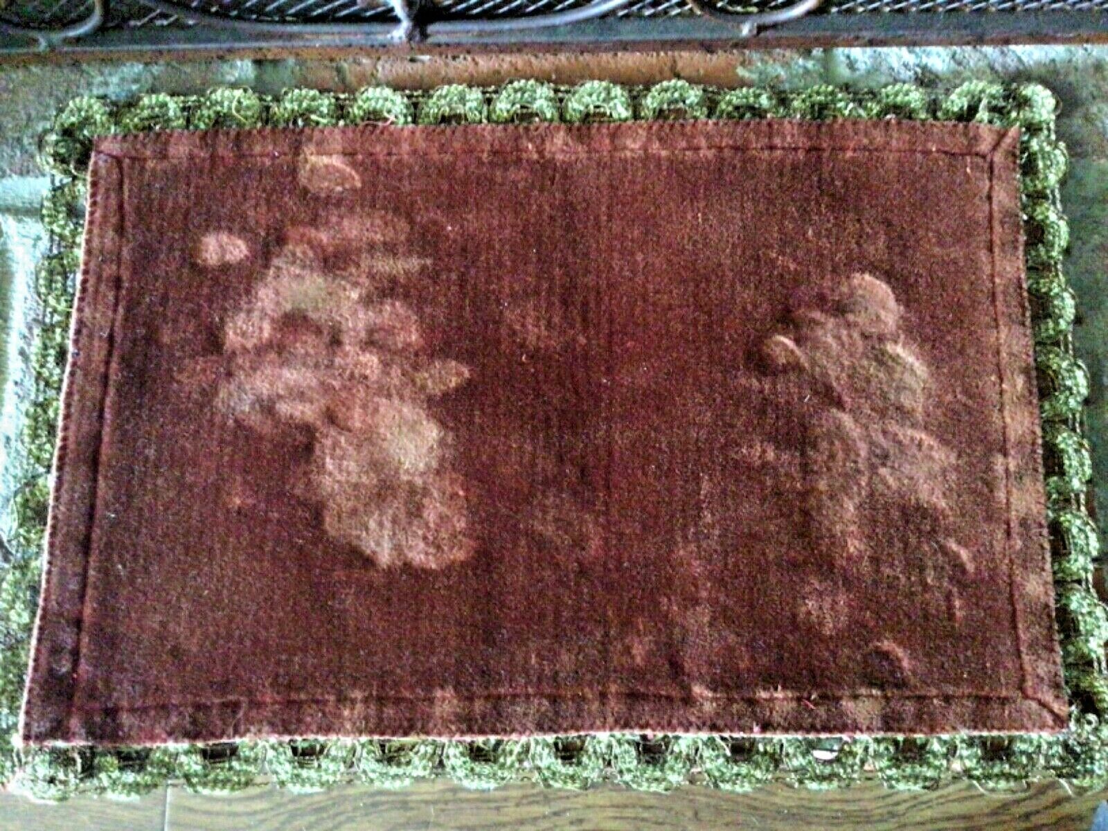 Early 1900s Velvet Tapestry Decorative Placemat