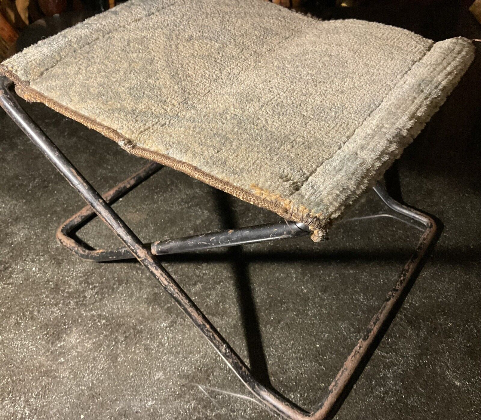 19th Century Primitive Steel Folding Foot Rest