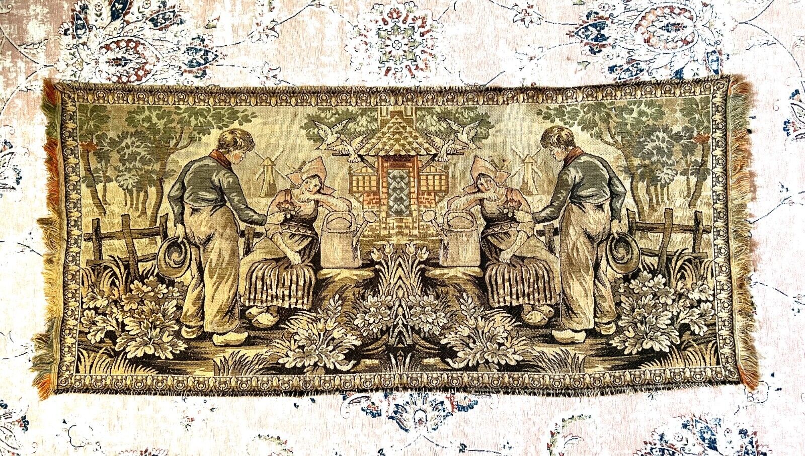 1800s Dutch Tapestry with Authenticity Letter