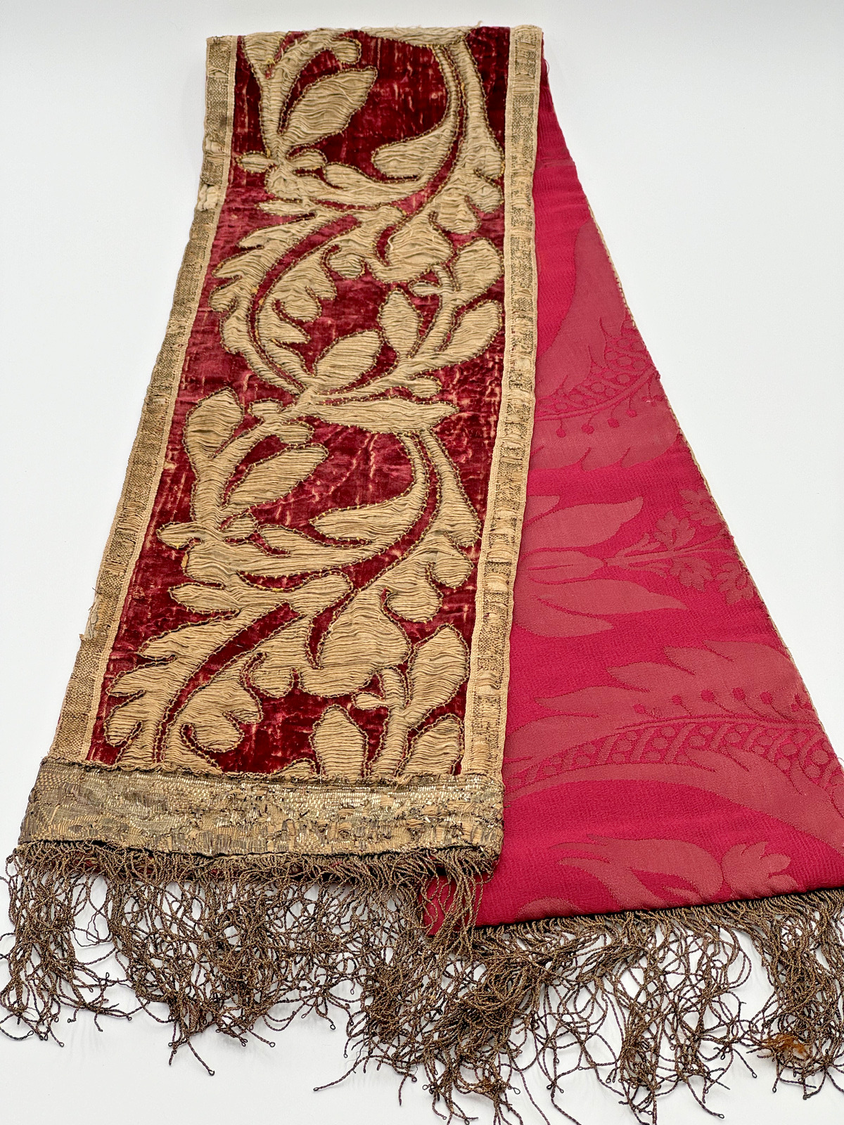 18th Century Ecclesiastical Textile with Silver Thread