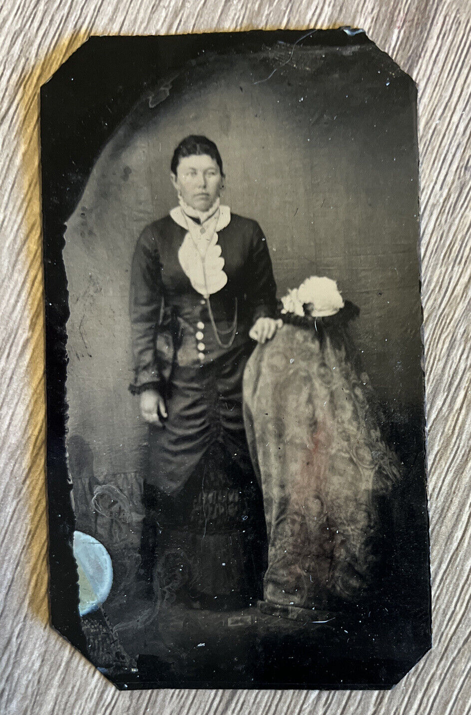 Victorian Woman 1800s Tintype Photo with Hat