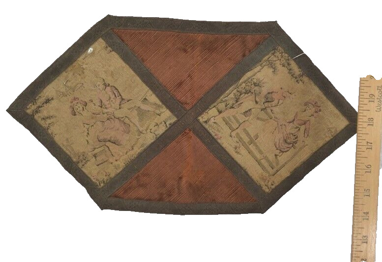 Victorian Velvet Tapestry Table Mat, 19th Century