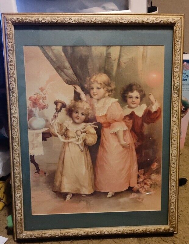 Victorian Era Vintage Tapestry Wall Hanging