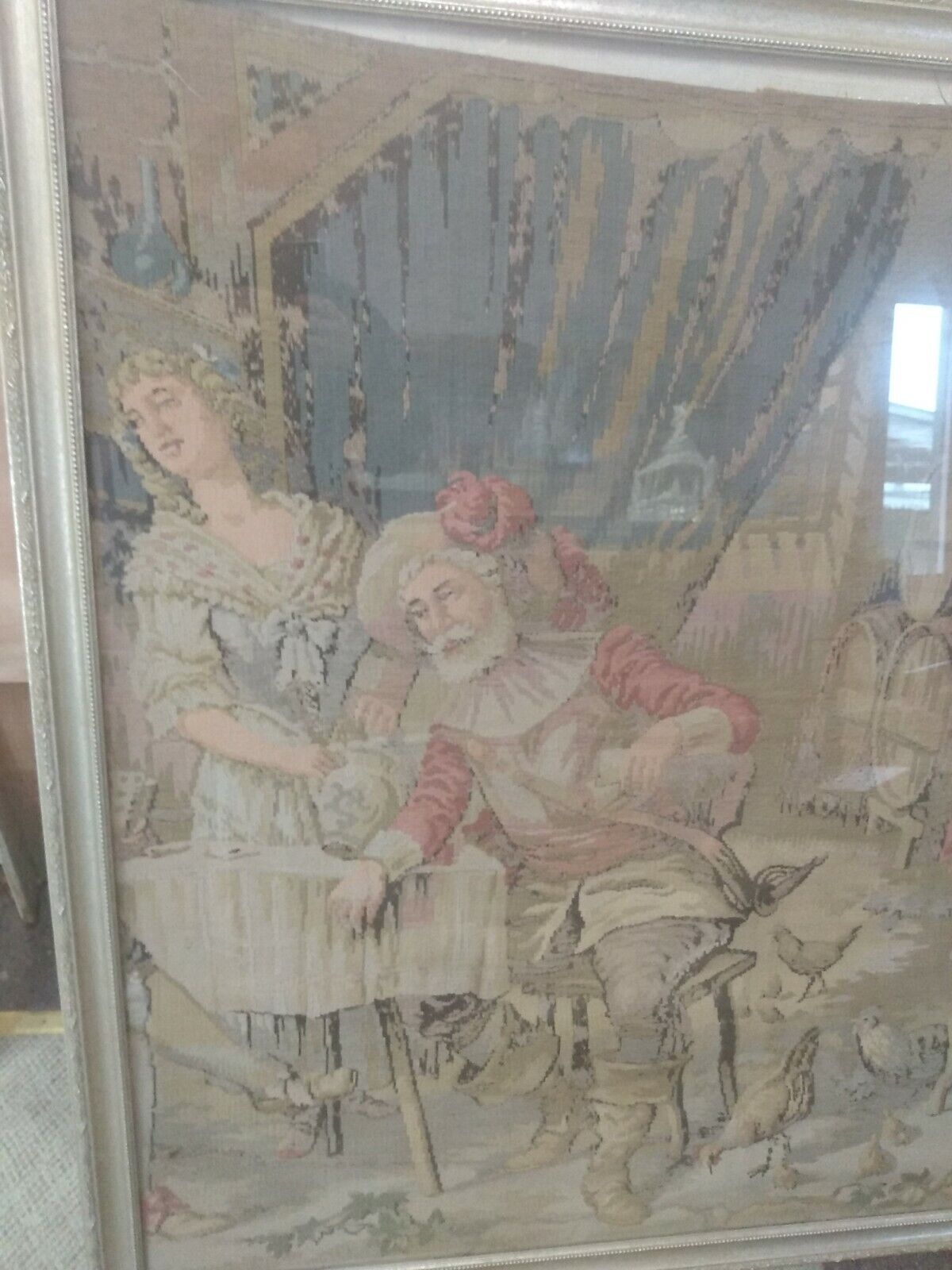 1800s Bar Scene Vintage Giant Tapestry