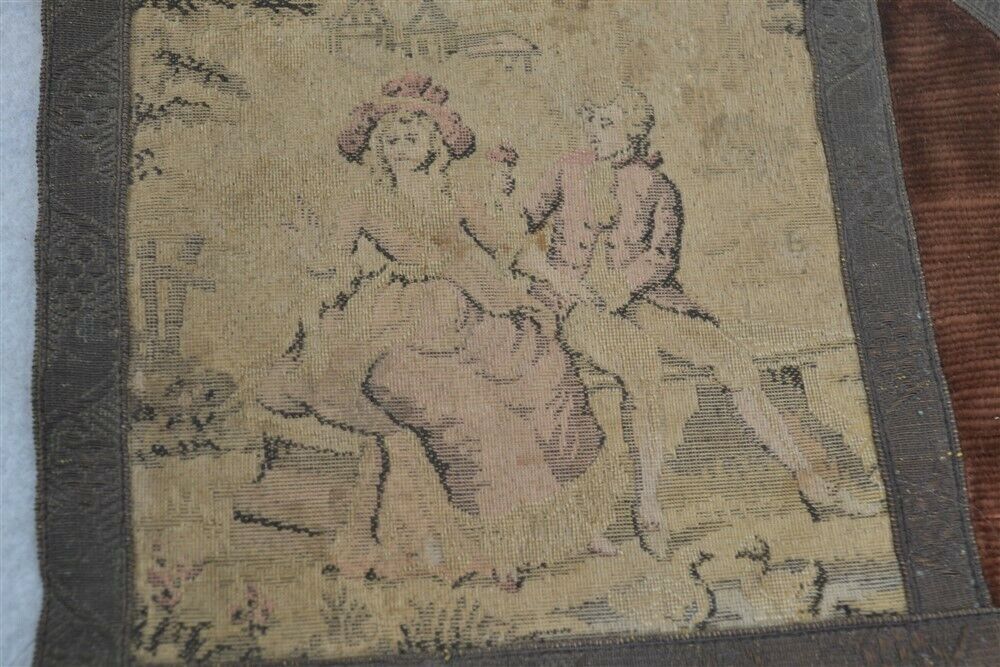 Victorian Velvet Tapestry Table Mat, 19th Century