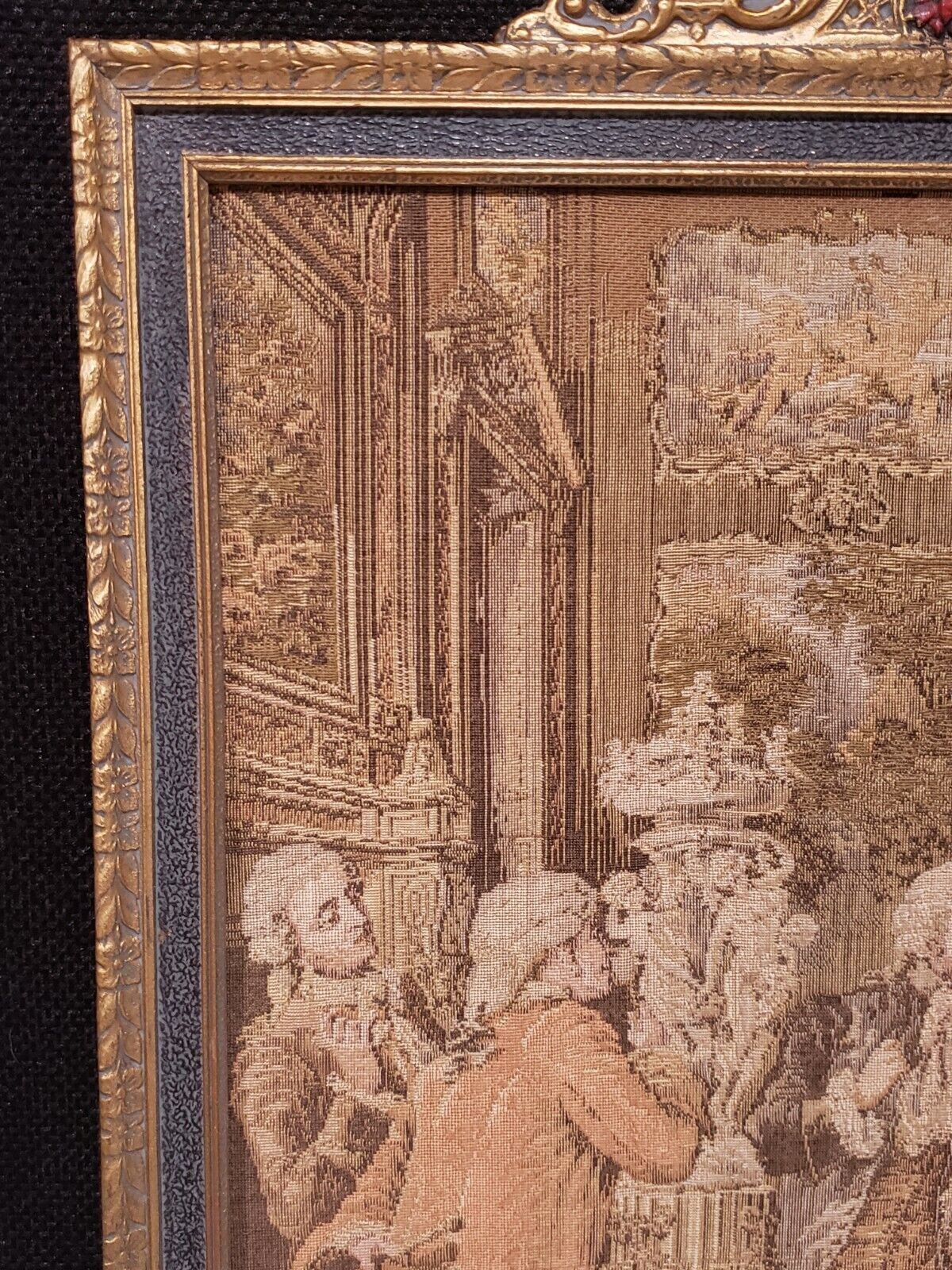 Ornate Gold Frame Antique Tapestry for Elegance