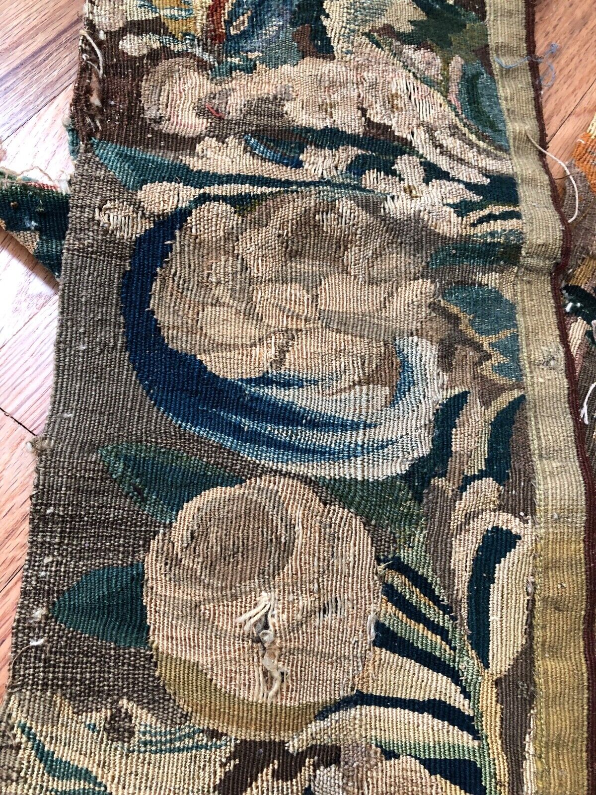 Floral Design Antique Aubusson Tapestry Set