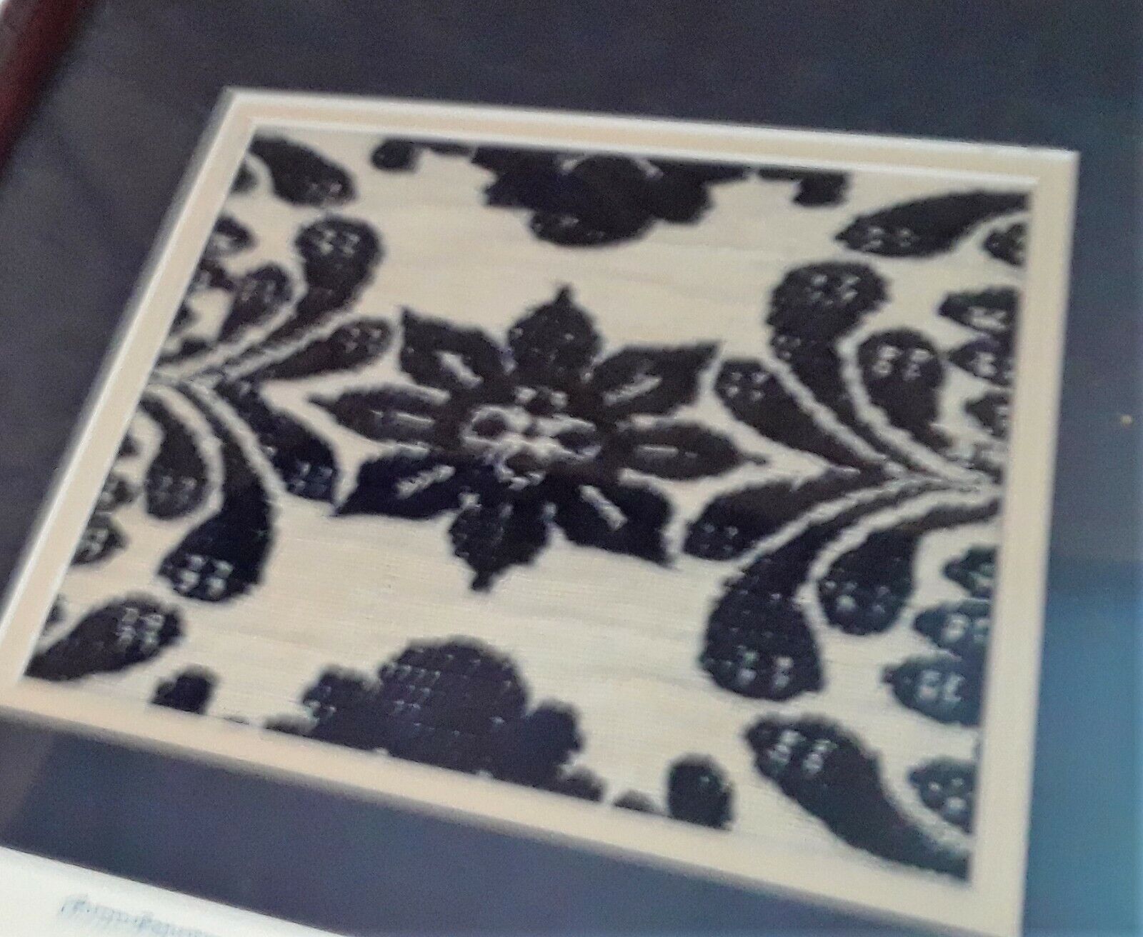 Framed 1800s Weaving Sample by Catherine Hogan