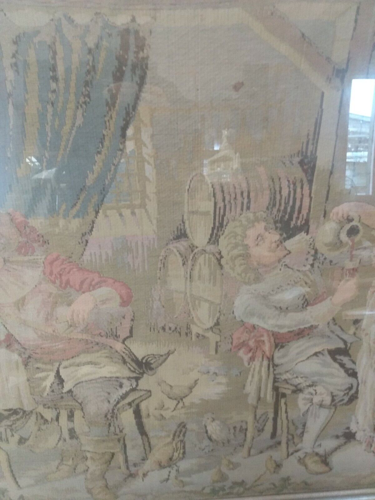 1800s Bar Scene Vintage Giant Tapestry