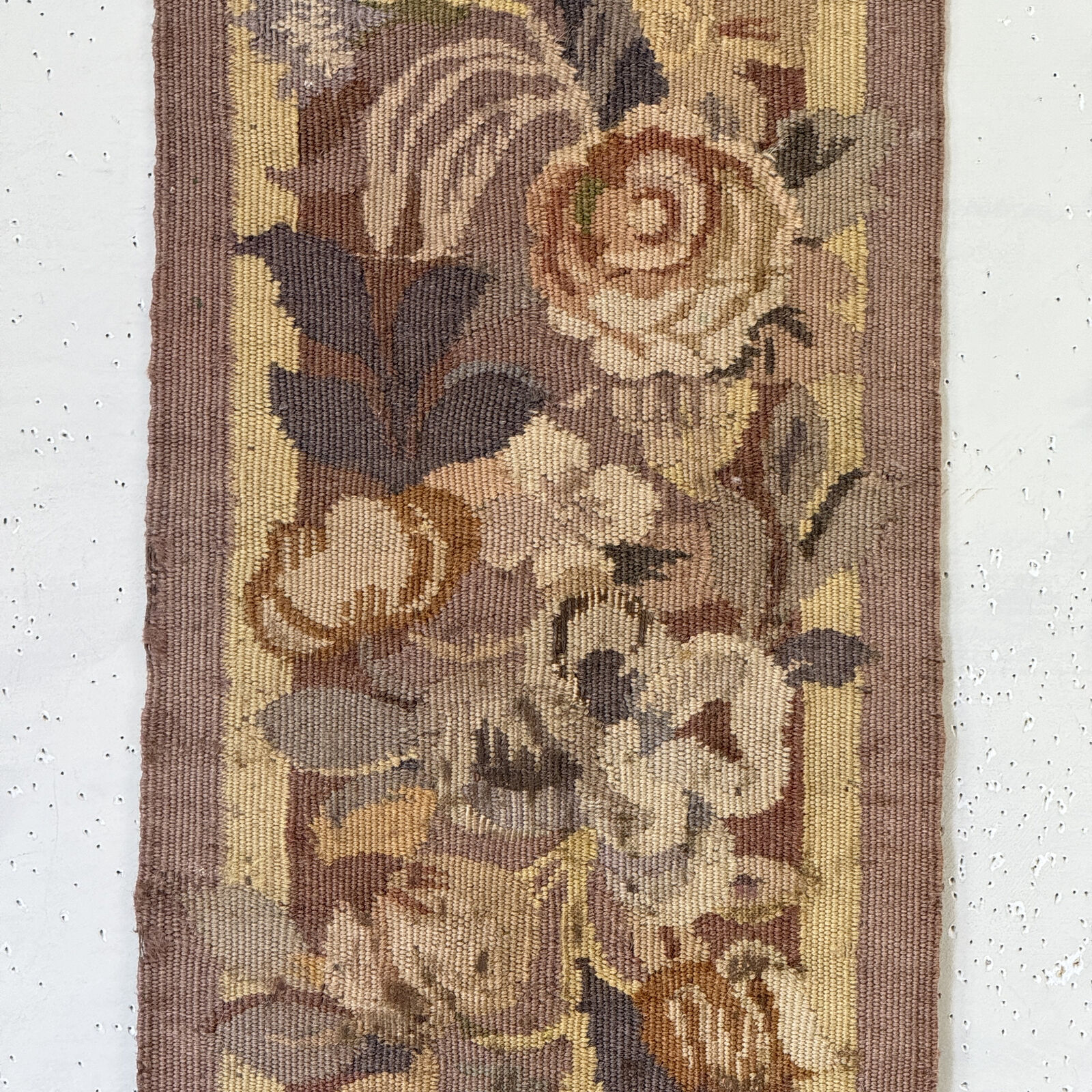 1800s Hand-Woven Tapestry Border Textile Decor
