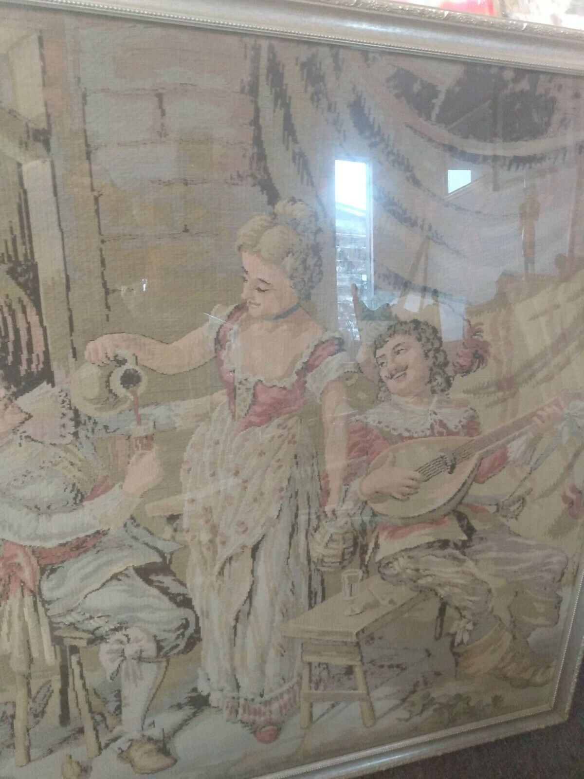 1800s Bar Scene Vintage Giant Tapestry