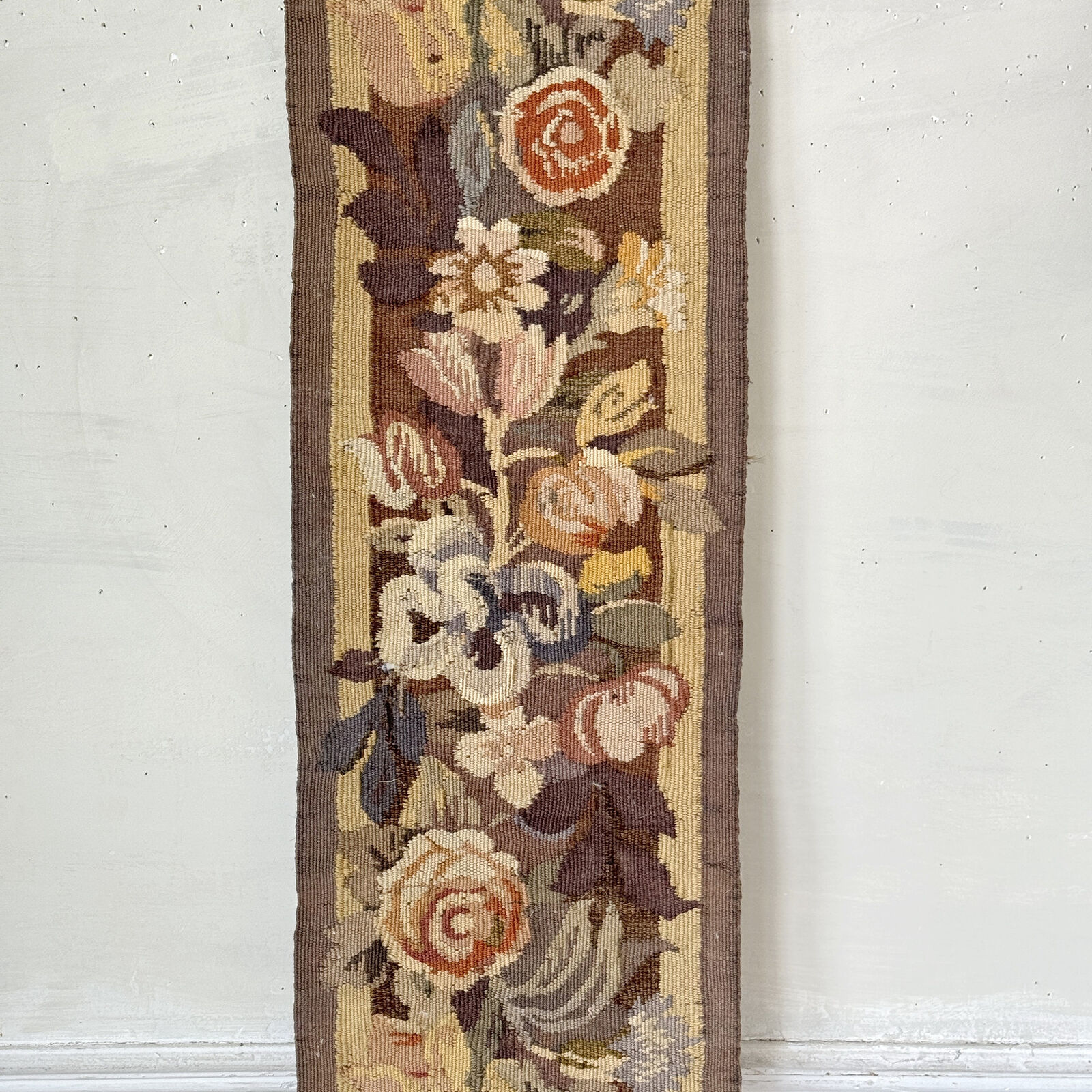 1800s Hand-Woven Tapestry Border for Decor