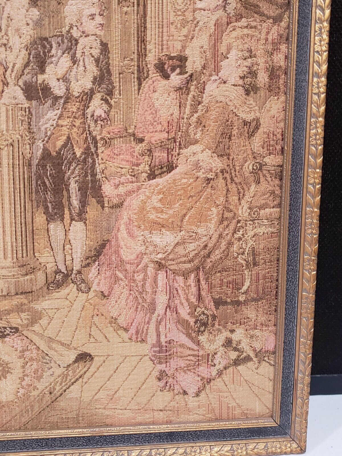 Ornate Gold Frame Antique Tapestry for Elegance
