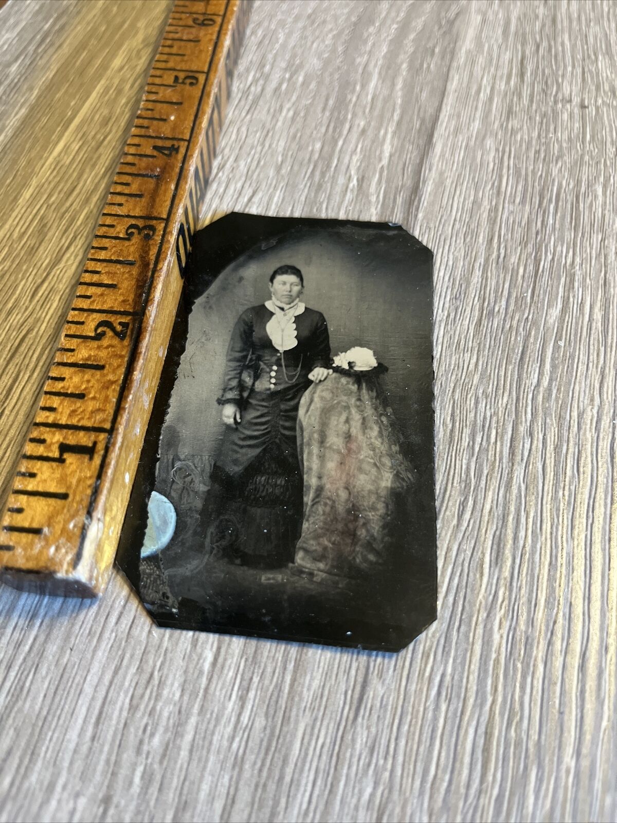 Victorian Woman 1800s Tintype Photo with Hat