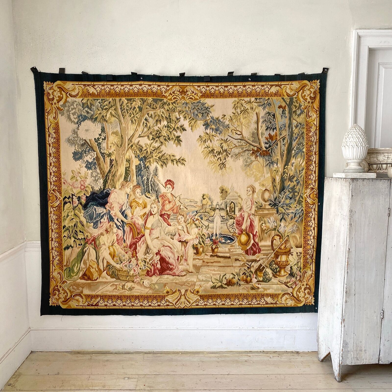 18th Century French Aubusson Handwoven Tapestry Wall Hanging