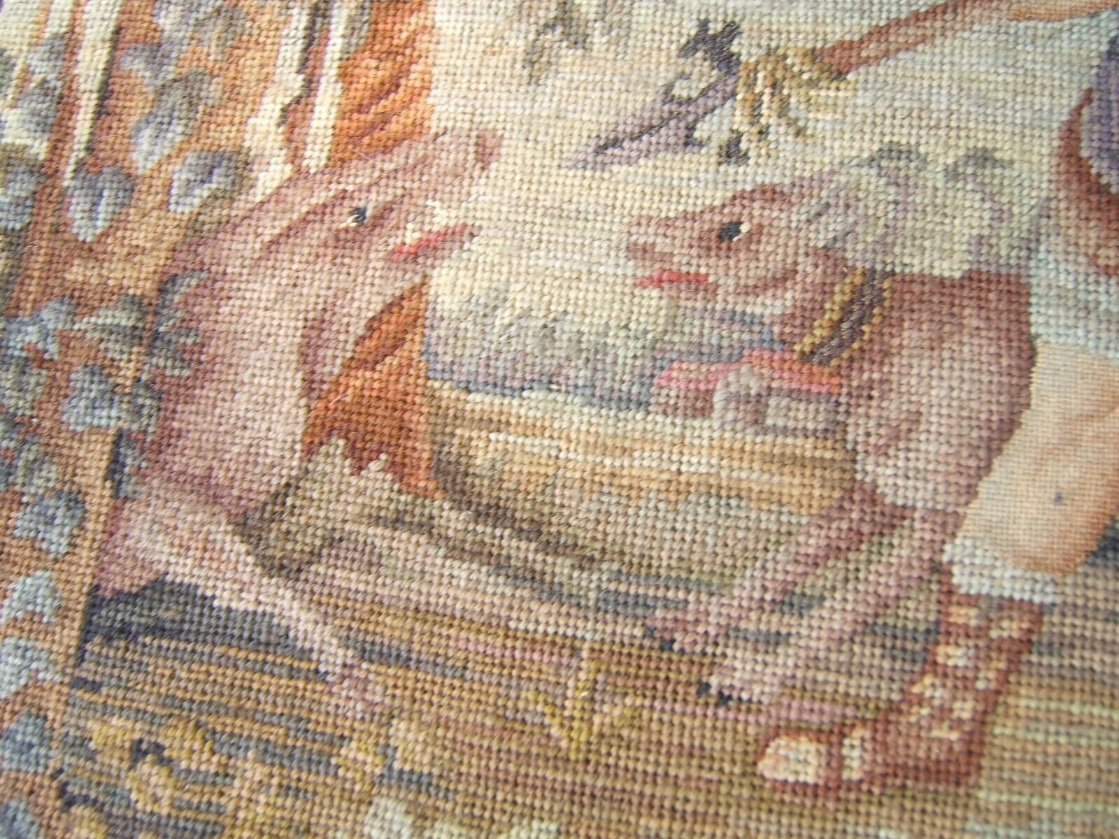 18th Century Needlepoint Classical Figures & Florals