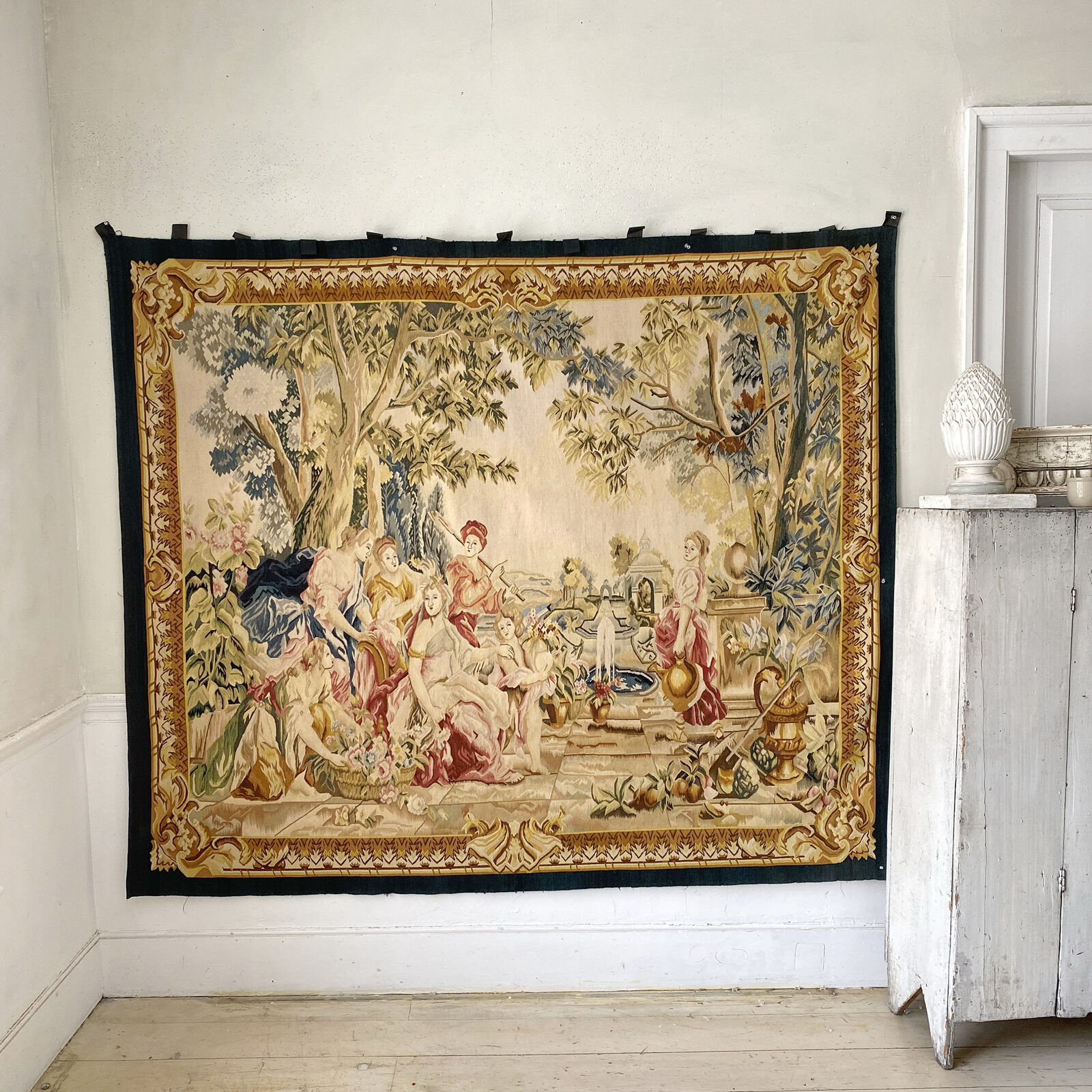 18th Century French Aubusson Handwoven Tapestry Wall Hanging