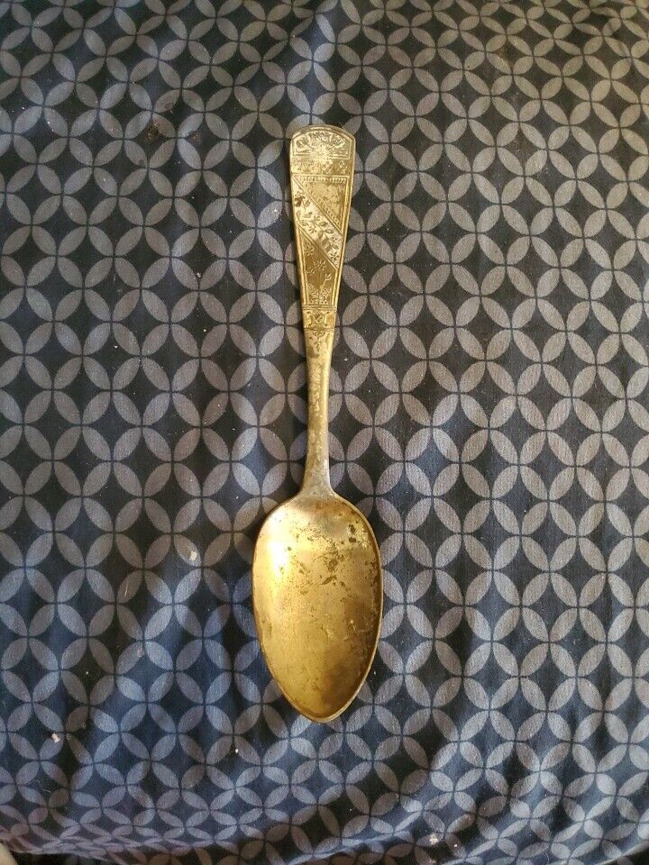Ornate Silverplate Flat Handle Tapestry Spoon
