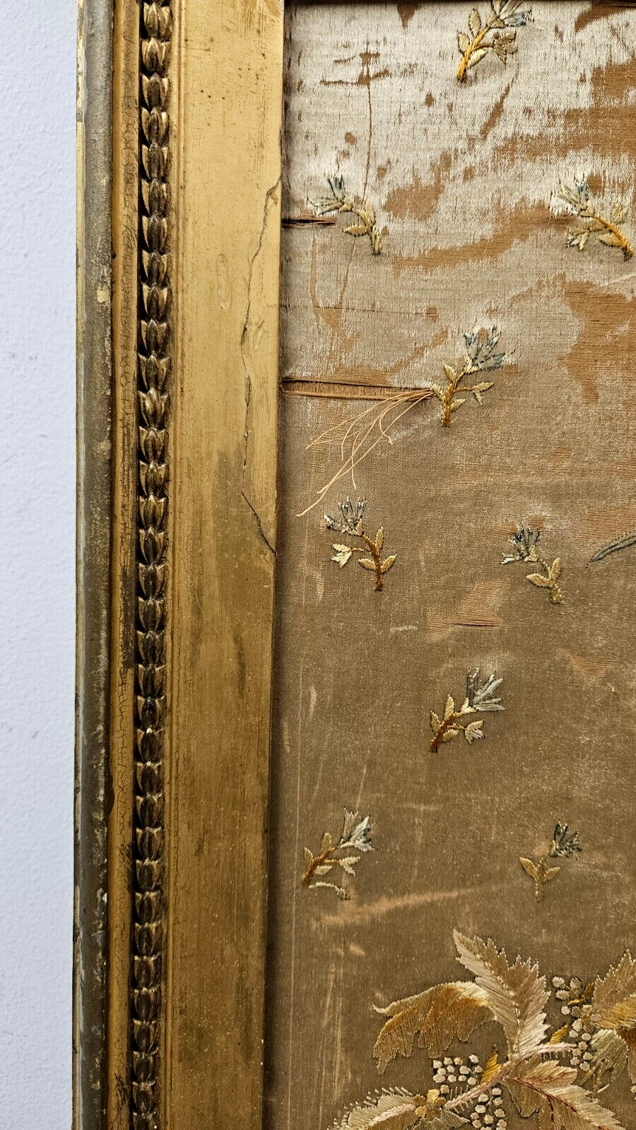 French Silk Floral Tapestry, Circa 1800s