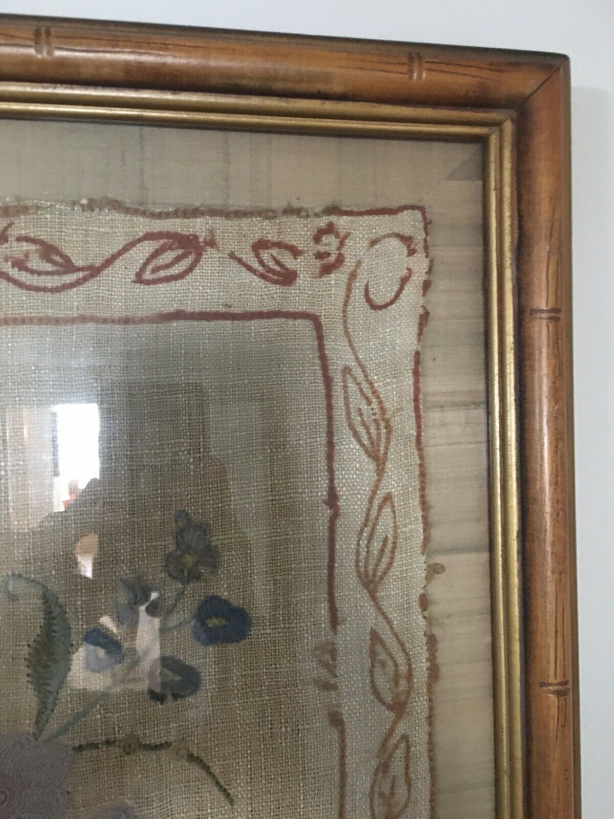 1800s Handcrafted Tree of Life Needlepoint Tapestry