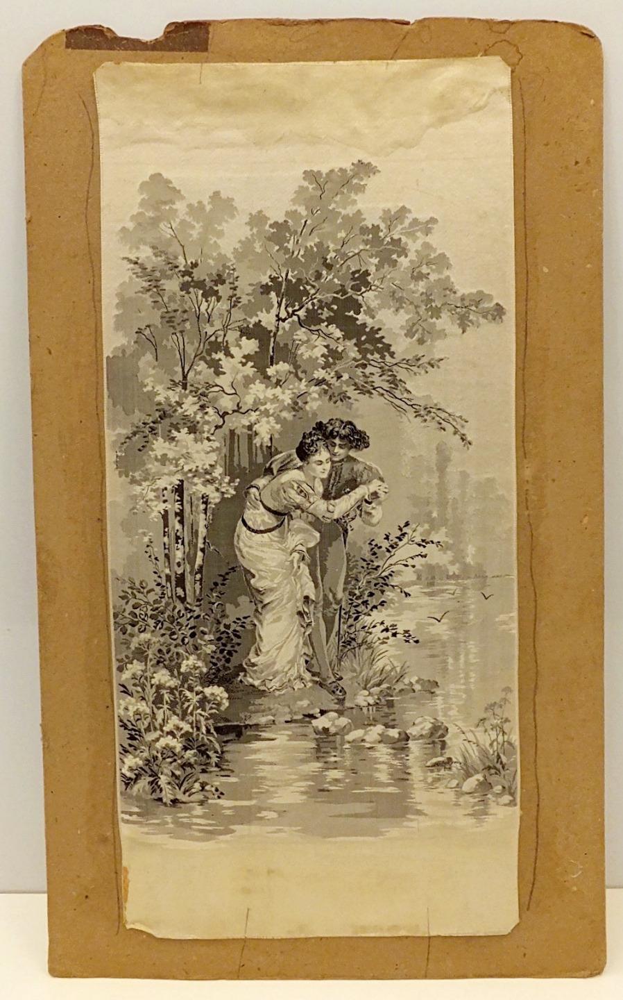 Antique Woven Silk Picture by Anatole Vely