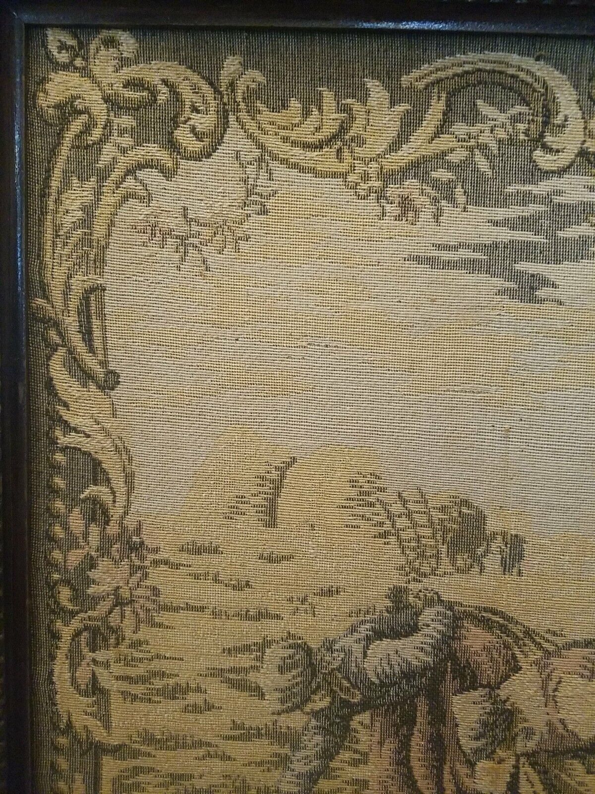 1800s Tapestry Fireplace Screen 22 x 24 Inches