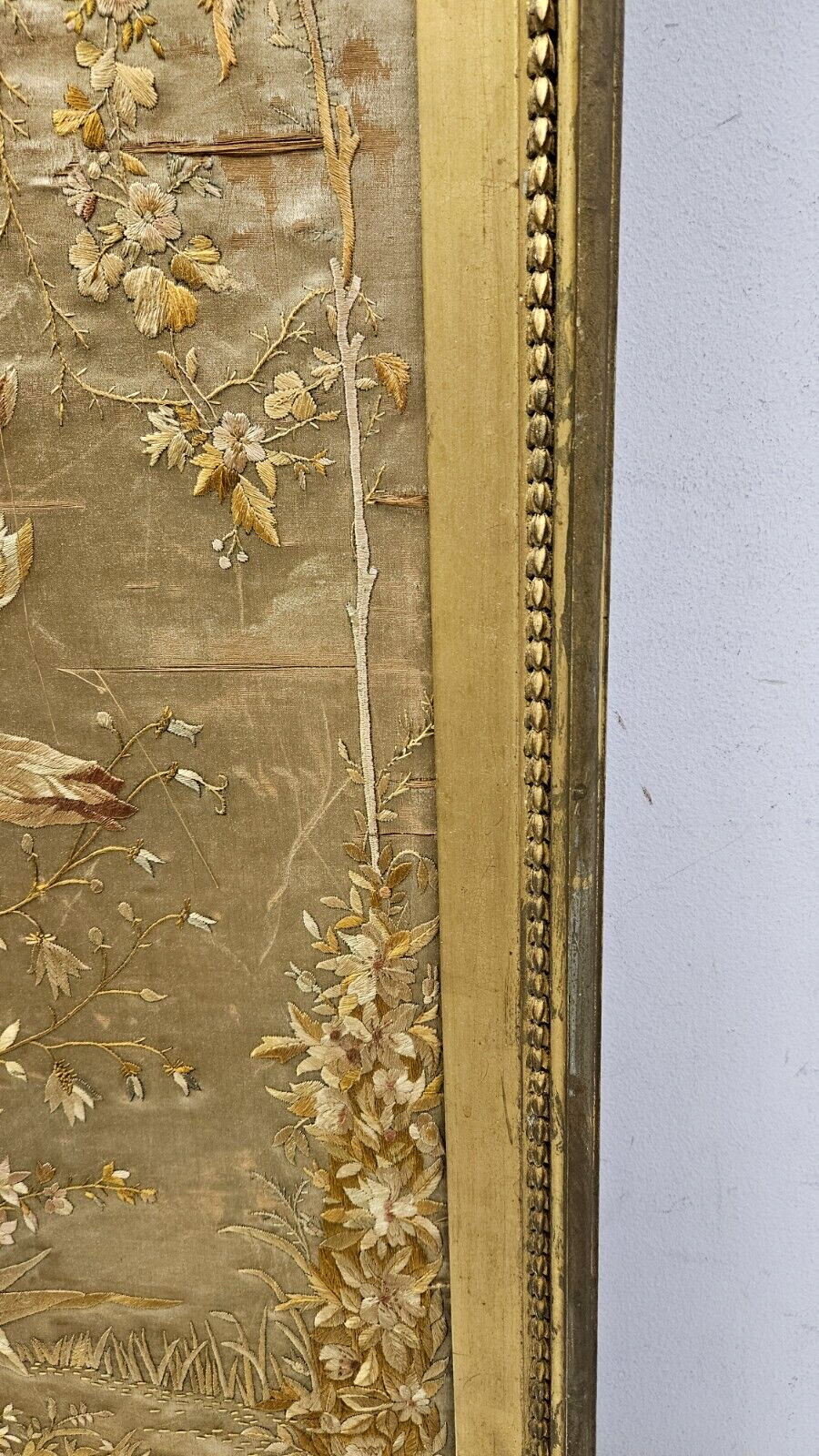 French Silk Floral Tapestry, Circa 1800s