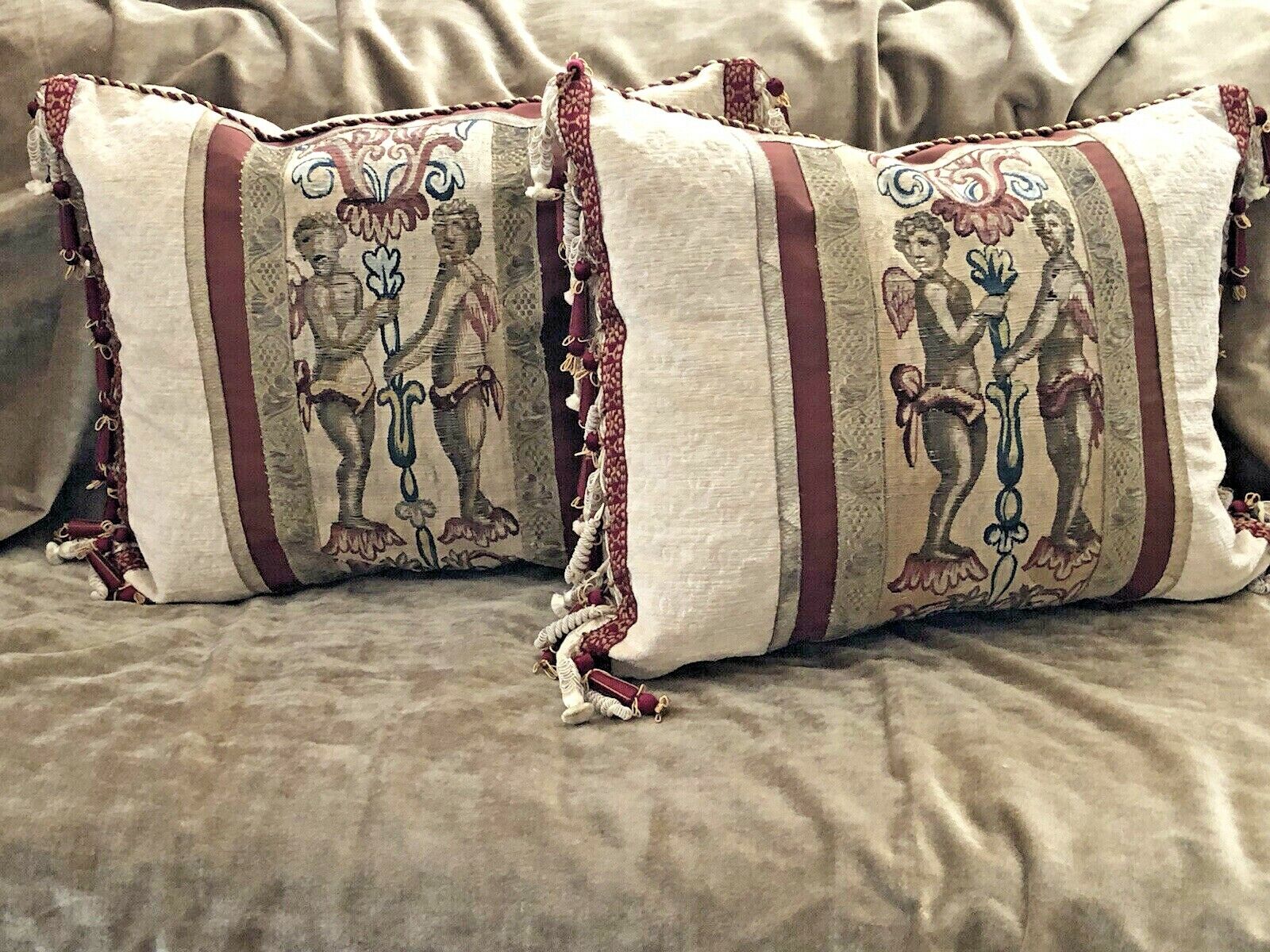 Antique 18th Century Aubusson Tapestry Pillows
