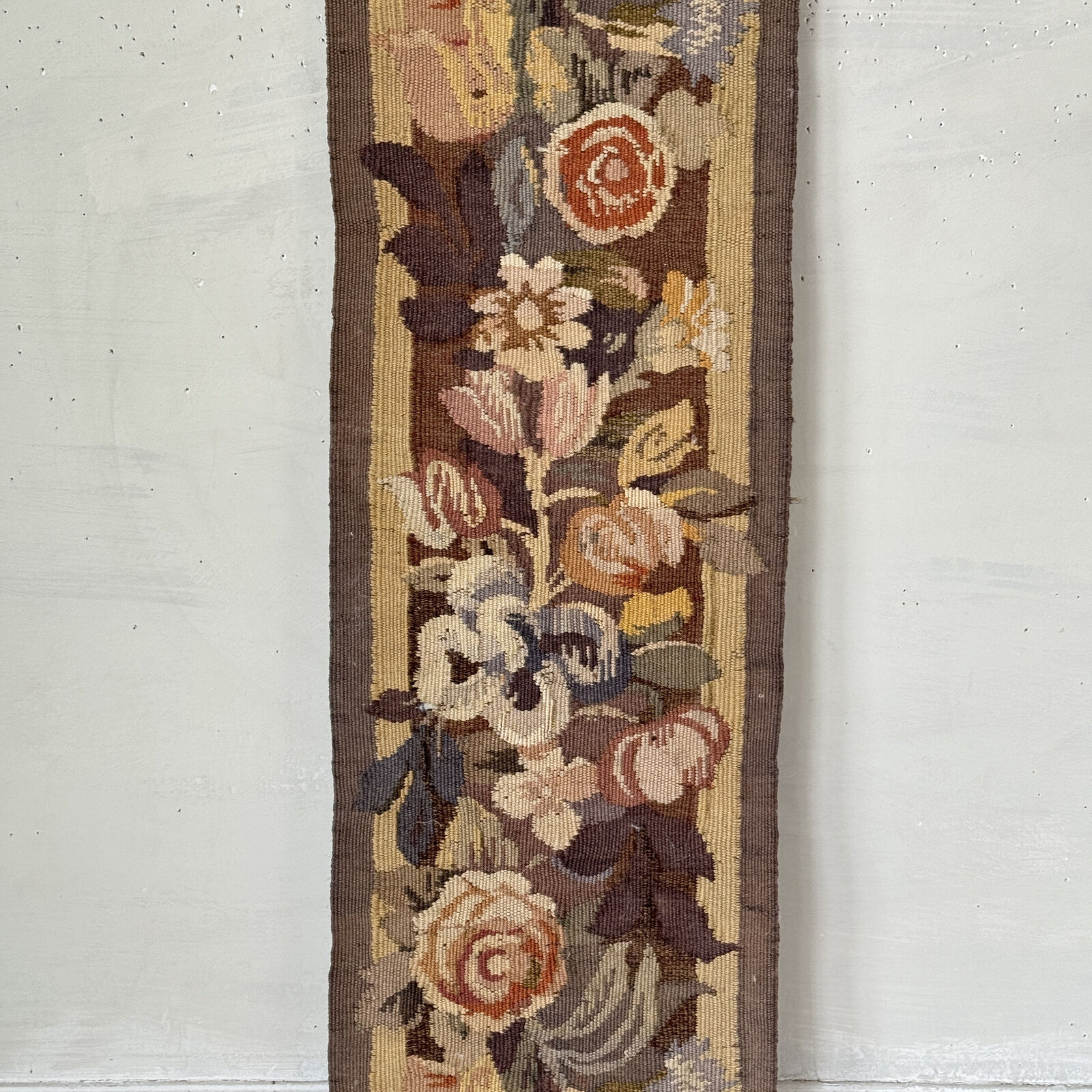 1800s Hand-Woven Tapestry Border for Decor